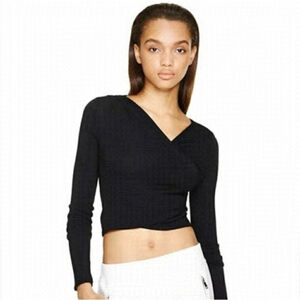 Aritzia Talula Wrap Longsleeve Crop Top